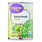Great Value Organic Sweet Peas, 14.1 -15.0 oz