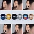 thumbnail image 3 of Expansor de oreja de acero inoxidable con doble cuerno y perforaciones, cómodo y sencillo, 3 of 5