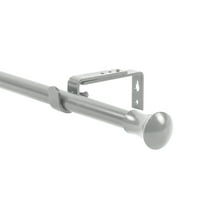 Urbanest 5/8" Adjustable Buckingham Drapery Rod, 84"-120", Pewter