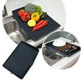 thumbnail image 5 of YWIYIUD 1PC Kitchen Plastic Dish Drainer Board, Large Draining Tray with Side Drop, Water Drain Board Drying Plate Dish Strainer Mat with NonSlip Base for Bowl Cup Kitchenware 17.5x12inch, 5 of 7