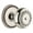 Polished Nickel, variant on Grandeur Parthenon Door Knob with Soleil Rosette