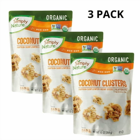 Keto Simply Nature Organic Keto Super Seed Coconut Clusters 3 PACK