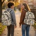 thumbnail image 2 of Yuyamidu Duck Camo 4Pcs 17 Inch School Backpack Set with Lunch Bag Pencil Case Water Bottle Sleeve, Large Capacity Kids Bookbag for Elementary Boys Back to School, 2 of 7