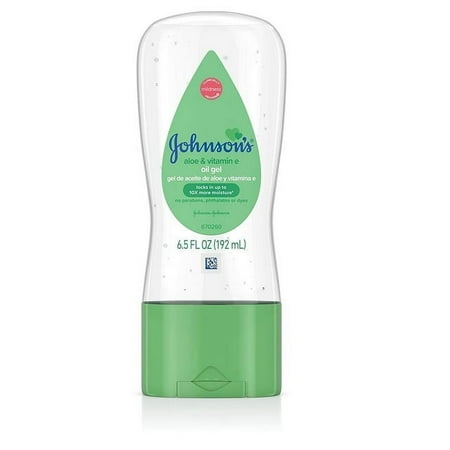 Johnson's Baby Gel Aloe & Vitamin E Oil, Hypoallergenic Skin Care, 6.5 oz