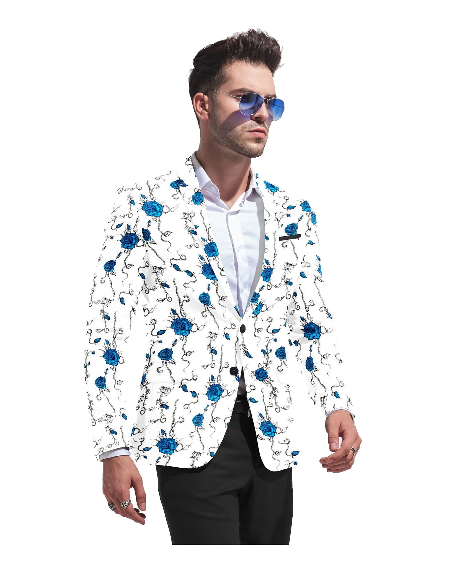 Elina fashion Men's Formal Blazer Jacket Printed Office Suit Jacket ...