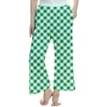 thumbnail image 2 of Boys Girls Pajamas Plaid Print Pajama Pants Long Bottoms ,Christmas Plaid Pajama Pants Elastic Waist Comfortable pjs for Teen Girls(Light Green,4-5 Years), 2 of 5