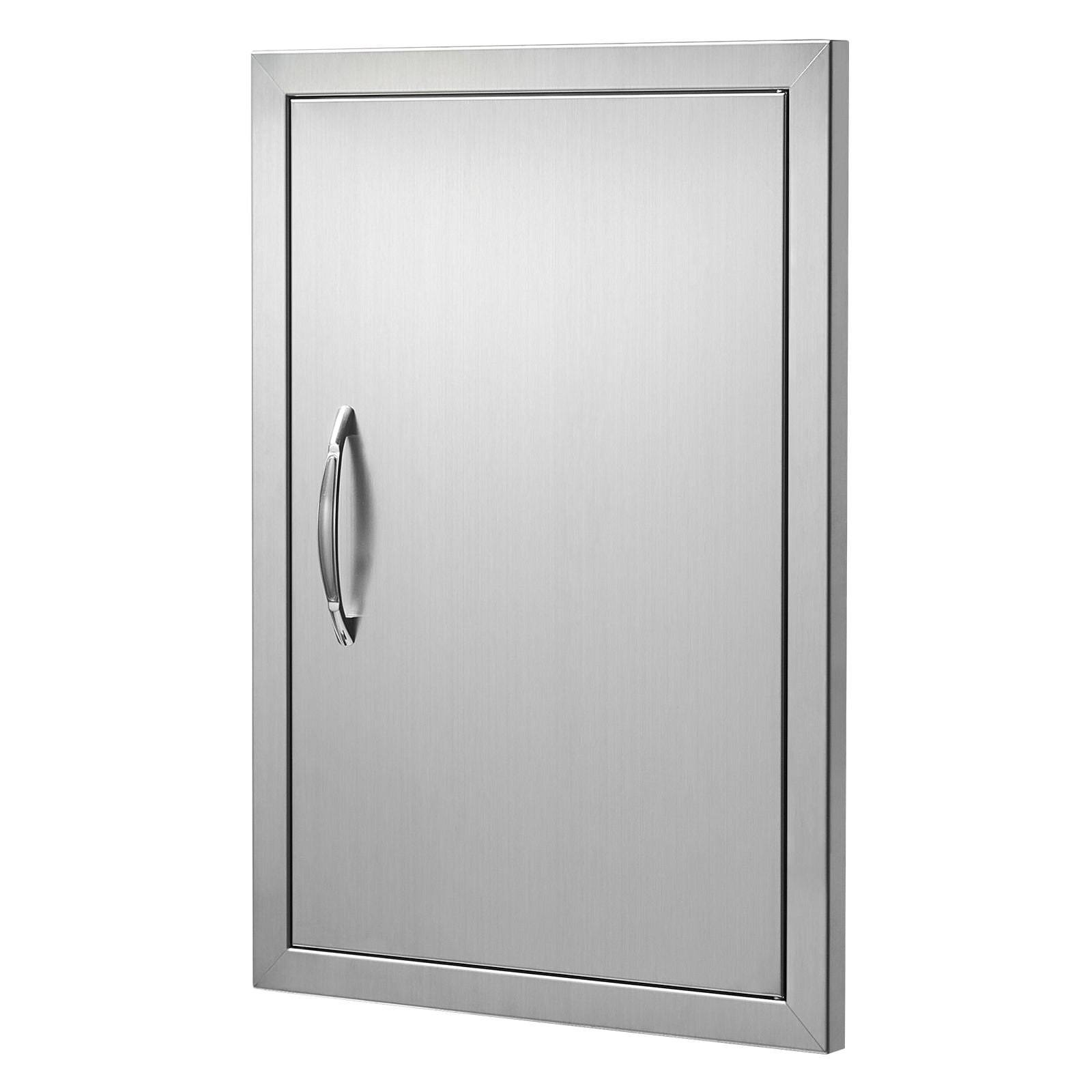 Stainless Steel BBQ Access Door 17x24 Inch with Reversible Hinge, Ergonomic Handle, CAD Template, for Outdoor Kitchen Island
