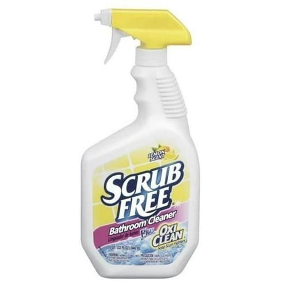 Scrub Free Soap Scum Remover Lemon Scent Trigger Spray Bottle 32 Oz