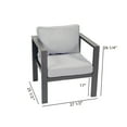 thumbnail image 5 of Tortuga Outdoor Lakeview Aluminum Chair Set with 2 Chairs & 2 Ottomans, Gray Fabric, 5 of 5