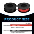 thumbnail image 2 of Uxcell 2pcs 26 AWG Silicone Electrical Wire Spool, 26 Gauge 6.1m/20ft Electrical Wires, 600V 200C Tinned Copper Stranded High Temp Battery Wire for Automotive, RV Inverter - Red & Black, 2 of 7