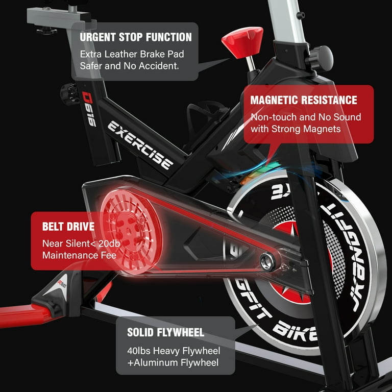 POOBOO Indoor Cycling Bike Exercise Bike Bluetooth Stationary Bike Heavy duty Flywheel with Silent Magnetic Resistance 100 Levels for Home Gym Exercise Walmart
