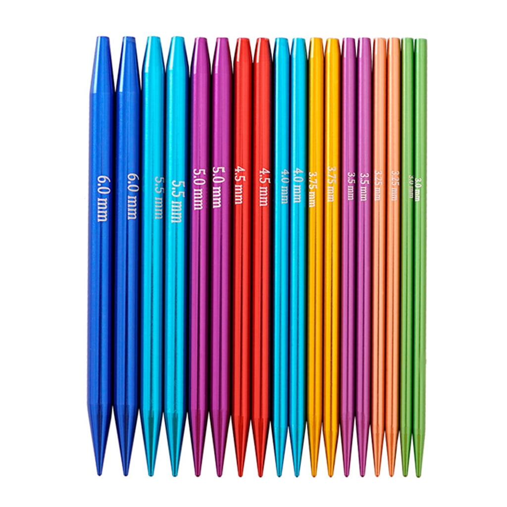 BQBQERT 9Pairs Interchangeable Circular Knitting Needle Set 3.0mm-6.0mm Aluminum Knitting Needle Set for Knitting Sweater Sock