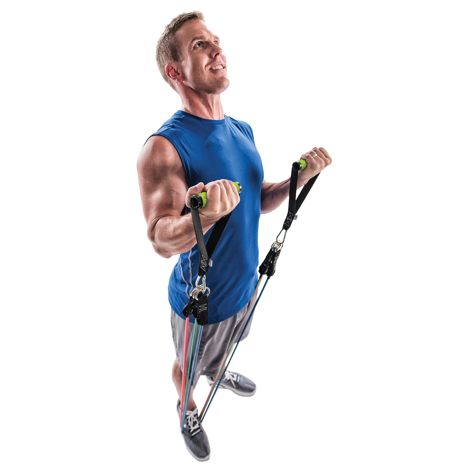 GoFit Ultimate ProGym Resistance Bands Kit with DVD, 3 Tubes, Handles and Straps