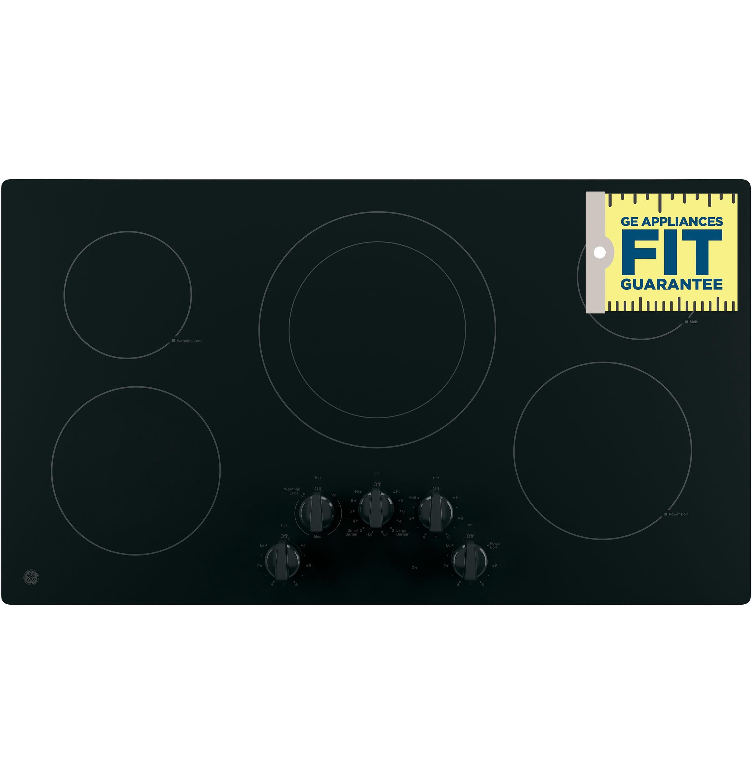 GE 36" Radiant Electric Cooktops with 5 Burners