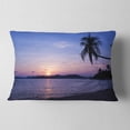 thumbnail image 2 of Designart Hanging Seat in Blue Sunset Beach - Modern Seashore Throw Pillow - 12x20, 2 of 5