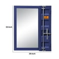 thumbnail image 5 of Industrial Style Metal Vanity Mirror with Recessed Door Front Blue - Saltoro Sherpi, 5 of 5