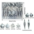 thumbnail image 3 of 40pcs Christmas Tree,Electroplated Christmas Balls,Electroplated Shatterproof Hanging Decoration for Christmas Tree Wedding Party Home Birthday Decor,Silver, 3 of 9