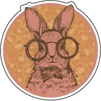 Wickedgoodz Retro Bunny Vinyl Decal - Rabbit Bumper Sticker - Perfect for Laptops Tumblers Windows Cars Trucks Walls