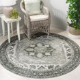 thumbnail image 1 of SIABC-SAFAVIEH Tucson Collection Area Rug - 5' Round, Dark Sage & Ivory, Persian Design, Non-Shedding Machine Washable & Slip Resistant Ideal for High Traffic Areas in Living Room, Bedroom (TSN102F), 1 of 4