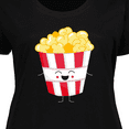 thumbnail image 4 of Inktastic Cute Kawaii Popcorn Women's Plus Size T-Shirt, 4 of 5