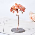 thumbnail image 1 of Xiao Hua adorno de árbol de la vida hecho a mano de piedra triturada natural, árbol de la vida de piedra de cristal natural rojo, adorno de piedra para decoración del hogar, 1 of 4