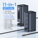 thumbnail image 3 of Hub USB C Baseus a DP 4K a 60 Hz HDMI DisplayPort Estación de acoplamiento 11 en 1 Triple pantalla RJ45 PD 100 W para Windows Mac Hub USB 3.1, 3 of 5