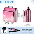 thumbnail image 3 of Zipper Binder with Shoulder Strap 2 inch 3 Ring Waterproof File Folder Organizer Bag 500 Sheet Clouds and Pink Heart Shape, 3 of 8