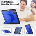 thumbnail image 7 of FJLBDE Case for iPad Air 5th Generation/iPad Air 4th Generation 10.9 inch with 360 Rotating Stand, Shoulder Strap, Heavy Duty Shockproof Cover, Deep Blue, 7 of 7