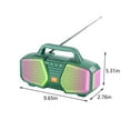 thumbnail image 3 of Luces portátiles Audio Bluetooth Altavoces portátiles Sonido DJ para interiores y exteriores Altavoces estéreo, luces de fiesta parpadeantes y radio FM Altavoces Bluetooth Audio Bluetooth verde, 3 of 8