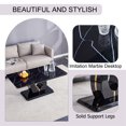 thumbnail image 6 of Modern Coffee Table for Living Room, Luxury Faux Marble Desktop Rectangular Center Table Tea Table for Home Office Reception Waiting Area, 47.24''D x 25.59''W X 18.11''H, 6 of 10