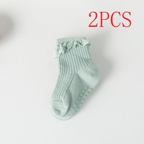 Chaussettes de Dessin Animé pour Nouveau-Né Antidérapantes avec Distributeur Adhésif Vêtements Bébé Fille Bébé Garçon Chaussettes Bébé Chaussettes en Maille Vêtements Nouveau-Né Fille Vert P 0-6 Mois