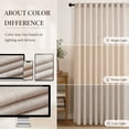 thumbnail image 6 of Lapalife 100 Inch Extra Wide Linen Textured Curtains for Bedroom Living Room, Semi Sheer Light Filtering Rod Pocket & Back Tab Farmhouse Neutral Window Drapes, 1 Panel, 100"x 96", 6 of 8