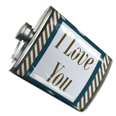 

NEONBLOND Flask I Love You Father s Day Navy Blue and Army Green Border