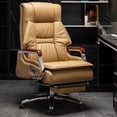 thumbnail image 3 of Swivel Office Individual Armchair Ergonomic Leather Luxury Design Reclining Office Chair Lounge Sillas Gamer Furniture MQ50BG My Lux Decor Round, 3 of 39