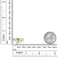 thumbnail image 3 of Gem Stone King 925 Silver and 10K Yellow Gold Green Peridot and Moissanite 2 Heart Promise Couple Engagement Mother Ring (1.02 Cttw, Gemstone Birthstone, Available in Size 5, 6, 7, 8, 9), 3 of 5
