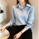 thumbnail image 4 of Spring Autumn Casual Chiffon Shirt Women Office Lady Shirts Fashion Female Long Sleeve Loose Solid Blouse Tops S-4XL, 4 of 4