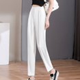 thumbnail image 6 of ABATAB Women's Dress Pants Wide Leg Stretch Full Length Work Pants Business Casual Pull on Office Slacks with Pockets, 6 of 6