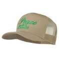 thumbnail image 2 of Peace on Earth Embroidered Twill Mesh Cap - Khaki OSFM, 2 of 5