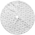 thumbnail image 1 of Falda De Árbol De Navidad De 90 Cm Con Lentejuelas Plateadas Patrones De Copos De Nieve Estera De Árbol De Navidad De Piel Almohadilla De Árbol De Alta Para Adornos De Árbol De Vacaciones Speravity HA021322-00, 1 of 6