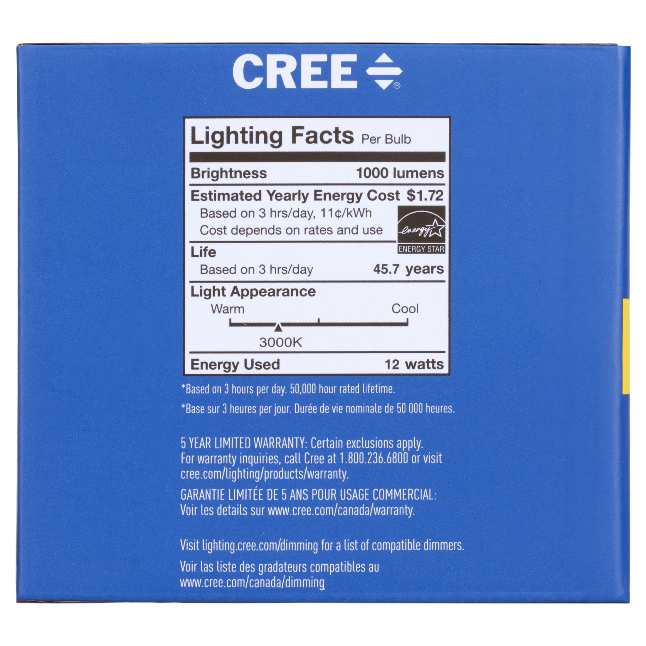 Cree Lighting Pro Series PAR30 Short Neck Indoor Flood 75W Equivalent LED Bulb, 15 Degree Spot, 1000 lumens, Dimmable, Soft White 2700K, 50,000 hour rated life, 90+ CRI