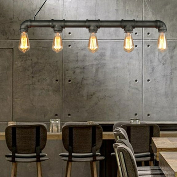 Industrial Pendant Light Steampunk Water Pipe Hanging Lamp Loft Cafe Decoration