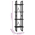 thumbnail image 4 of vidaXL 4-Tier Book Cabinet Black 40x30x140 cm Engineered Wood, 4 of 4