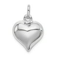 thumbnail image 3 of FB Jewels Sterling Silver Rhodium-plated Puffed Heart Charm, 3 of 4