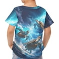 thumbnail image 3 of WOYY Graphic Tee for Boys Turtle Print Short Sleeve Round Neck T-Shirt Top, Sizes 5-14, 3 of 3