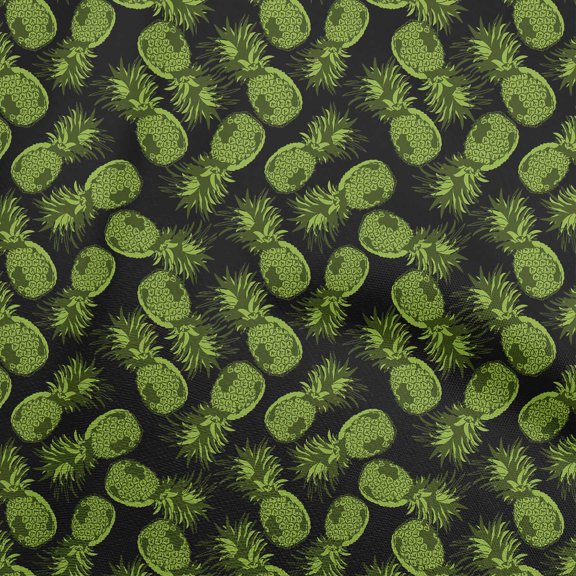 oneOone Polyester Spandex Black Fabric Fruits Craft Projects Decor Fabric Printed By The Yard 56 Inch Wide