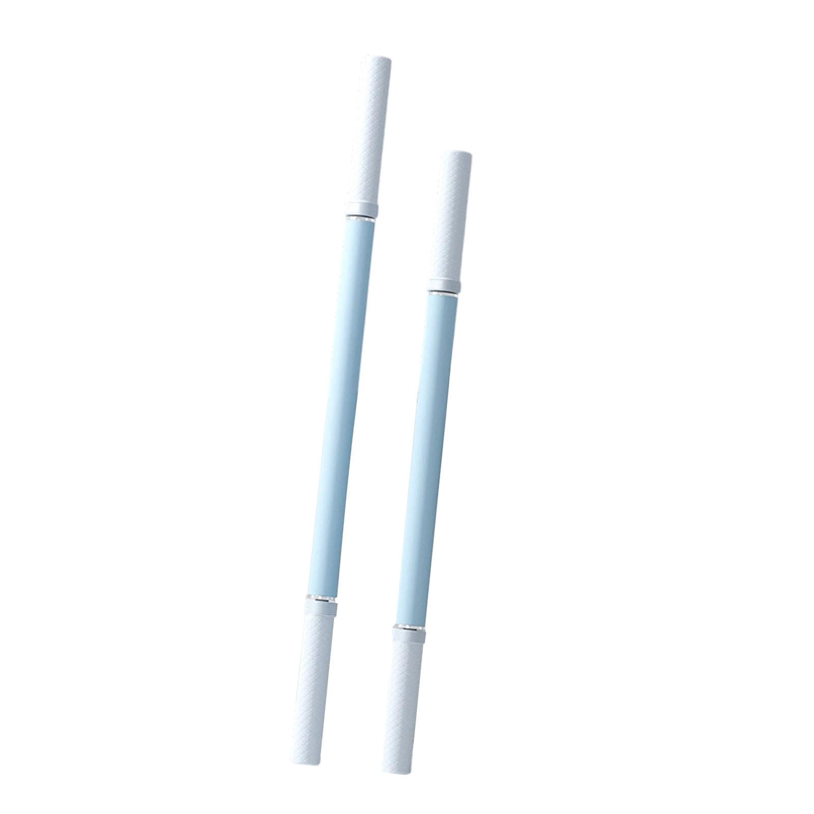 Baoblaze 2 Pieces Massage Roller Stick Comfortable Multipurpose Yoga Stretching Tool Body blue