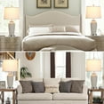 thumbnail image 2 of Cinkeda 25" Farmhouse Jar Table Lamps for Living Room Bedroom Set of 2 with USB A+C Ports AC Outlet 3 Way Dimmable Touch Control Resin Bedside Nightstand Lamp, 2 of 7