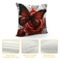 thumbnail image 4 of Jiayy  Rose Butterfly Throw Pillow Covers Flower Gray Black Decorative Pillow Cases Cushion Covers for Sofa Couch Car Bedroom Home Decor, 4 of 5