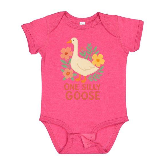 Inktastic One Silly Goose Cute Animal Design Boys or Girls Baby Bodysuit