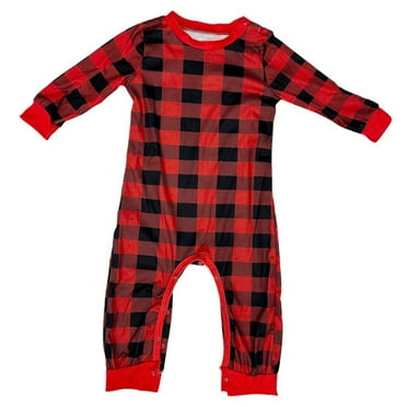 FJUCHIA Family Christmas Pjs Matching Sets Holiday Jammies Plaid Christmas Pajamas Sleepwear for Loungewear